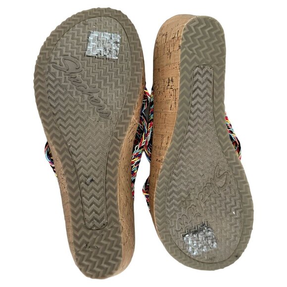 Skechers Beverlee Vacation Mode Wedge Slide Sandal Rainbow Women's Size 9 - Picture 8 of 11